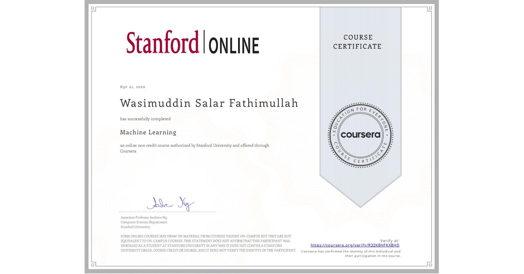 Machine Learning Badge